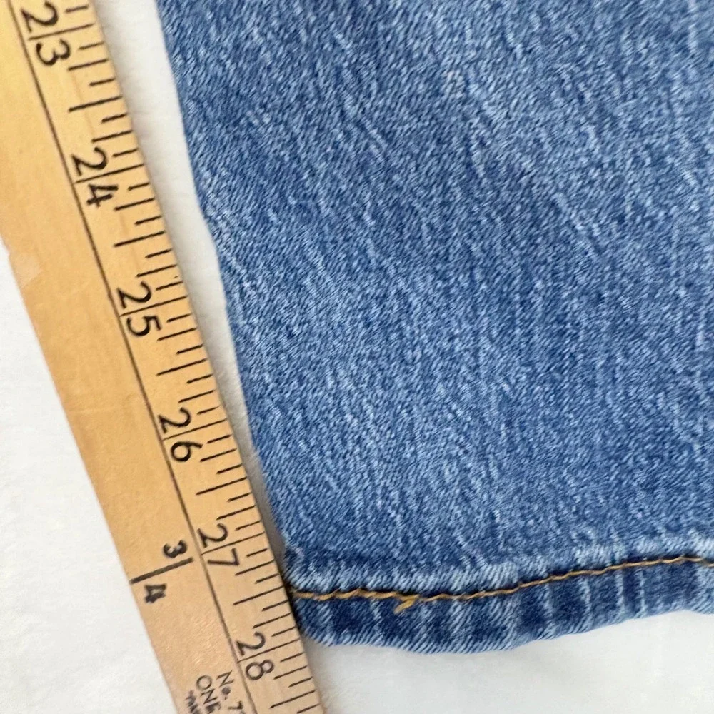 Levis 505 Mens 46x28 Regular Fit Straight Leg Jeans Medium Wash Blue 04505-0014